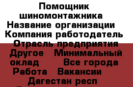 Помощник шиномонтажника › Название организации ­ Компания-работодатель › Отрасль предприятия ­ Другое › Минимальный оклад ­ 1 - Все города Работа » Вакансии   . Дагестан респ.,Геологоразведка п.